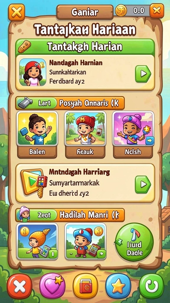 Beragam karakter unik yang bisa dimainkan.