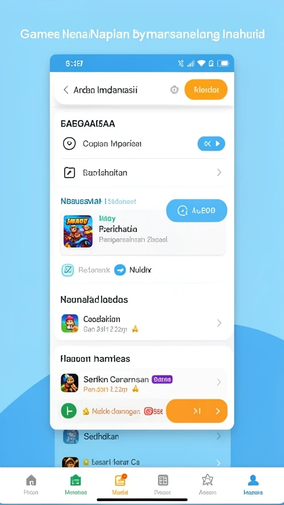 Tampilan menu utama yang menarik dan intuitif.