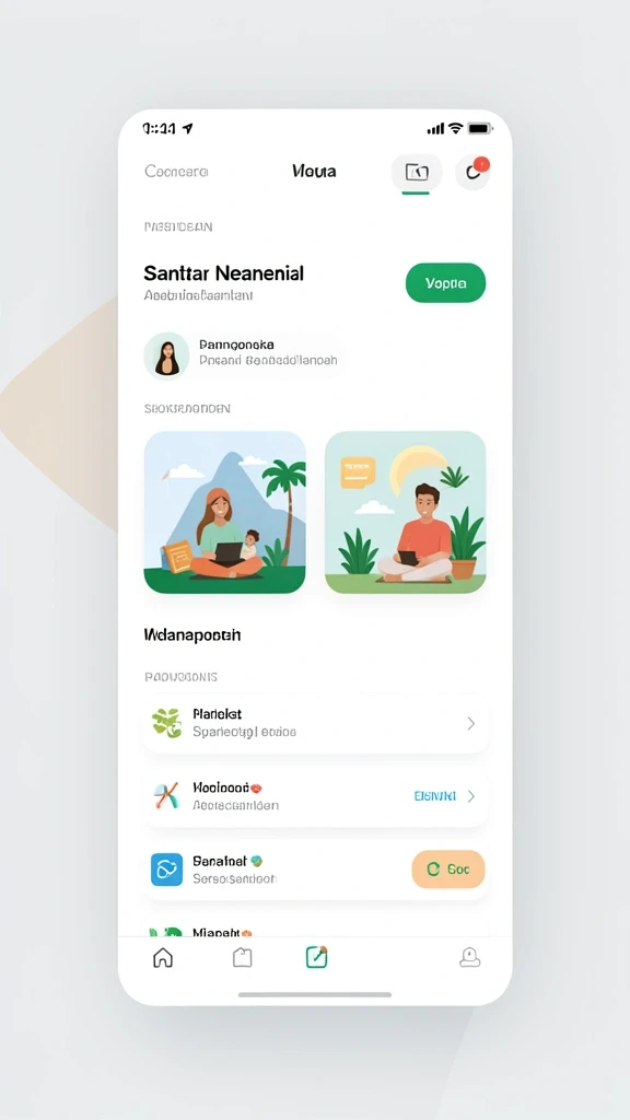 Tampilan awal yang menarik dan user-friendly.