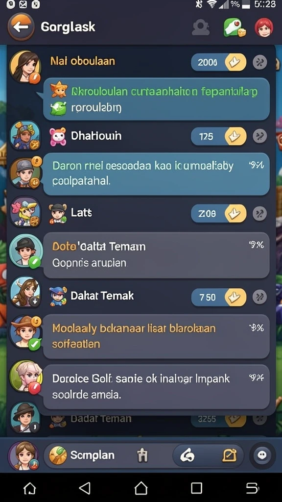 Pengguna dapat melihat statistik permainan di sini.