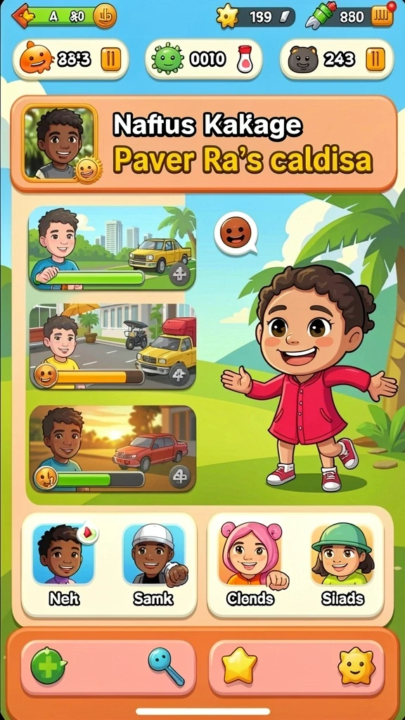 Karakter unik dengan kemampuan yang berbeda.