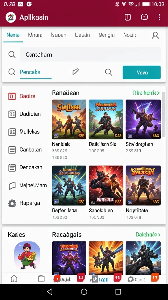 Tampilan antarmuka INATOGEL yang ramah pengguna.