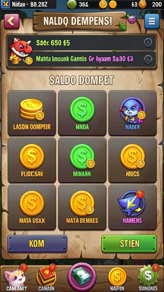 Screenshot memperlihatkan karakter yang dapat dipilih dalam game.