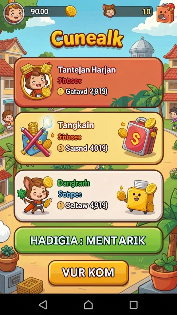 Tampilan awal permainan yang menarik.