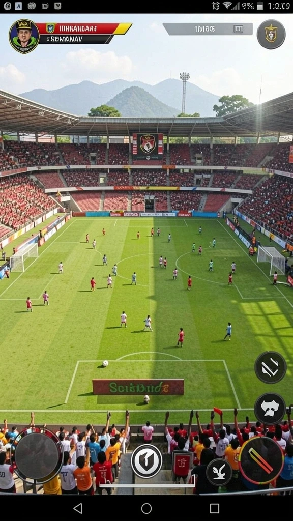 Pengguna bersaing dalam mode multiplayer yang intens.