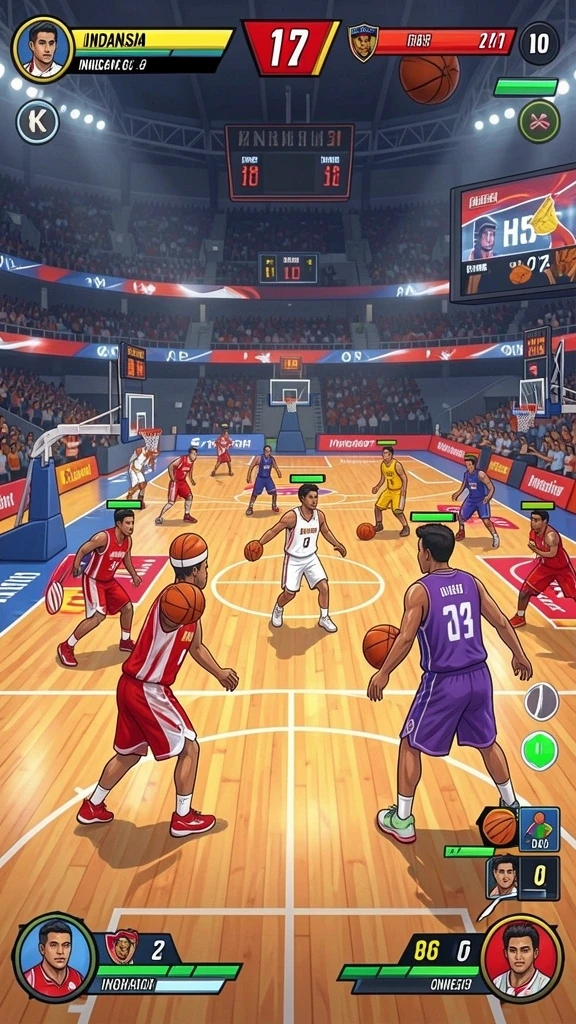 Fitur multiplayer yang memungkinkan kerja sama tim.
