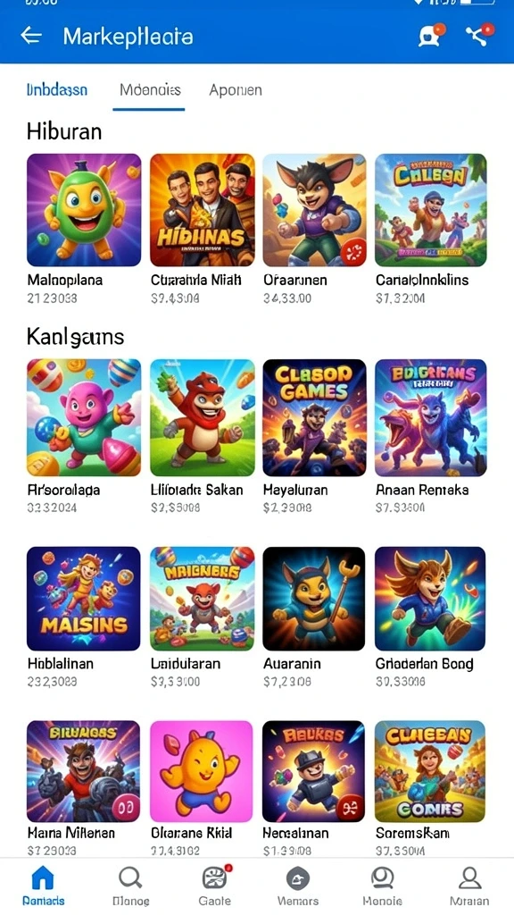 Tampilan level menantang yang menarik.