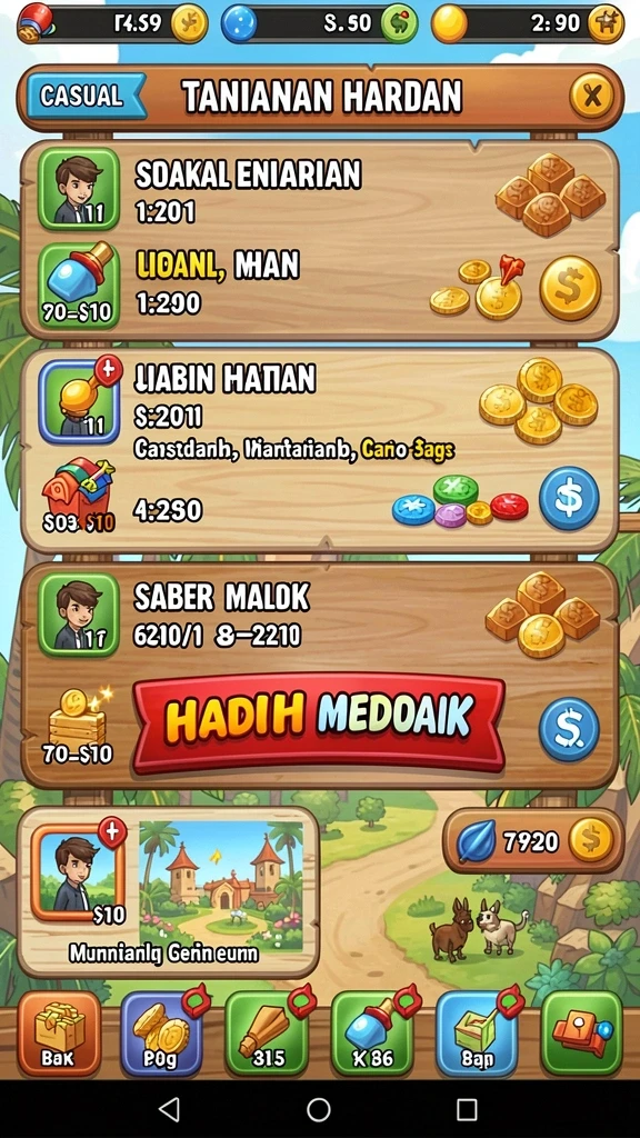 Beragam permainan menarik untuk semua pemain.